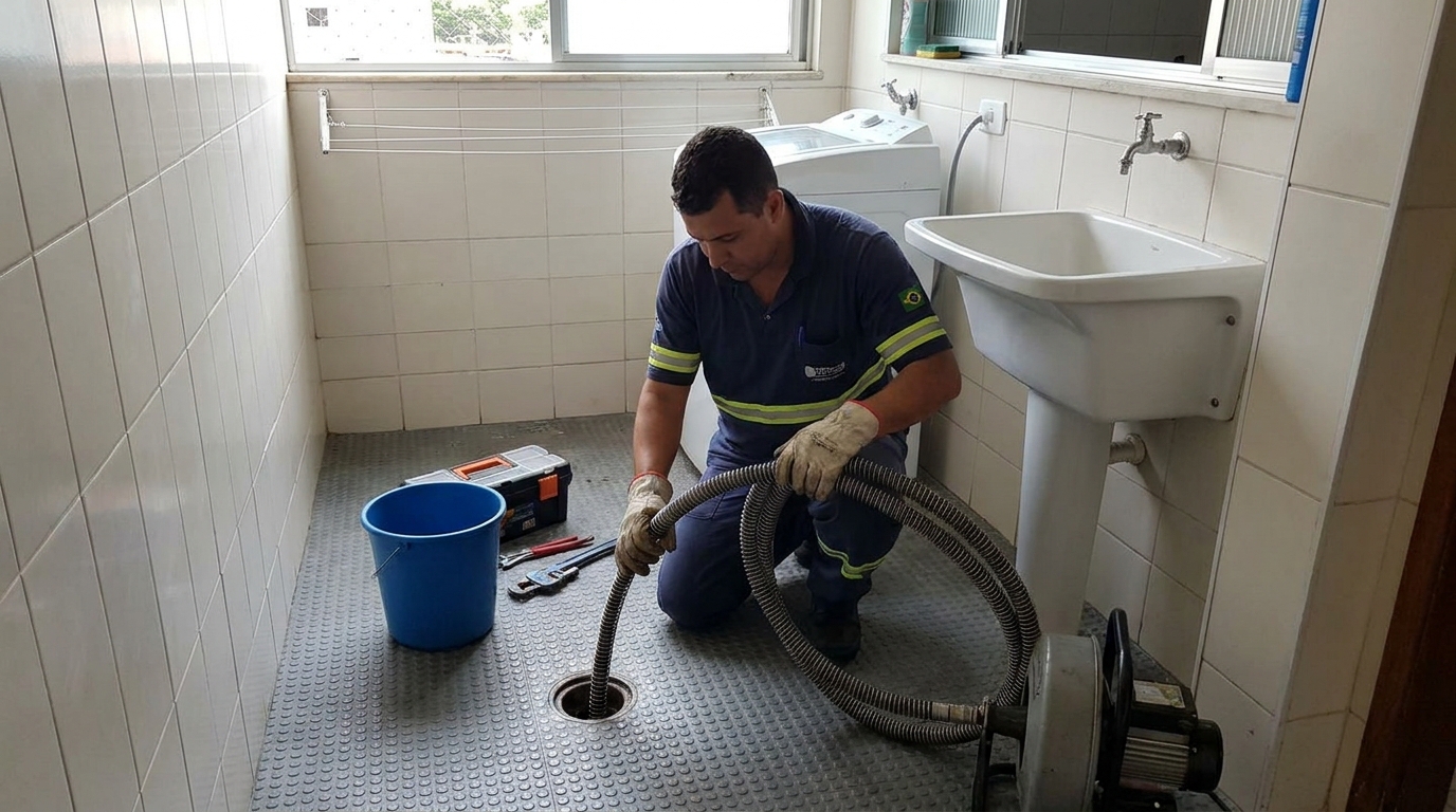 Desobstrução na Cozinha no Higienópolis, Franca‑SP